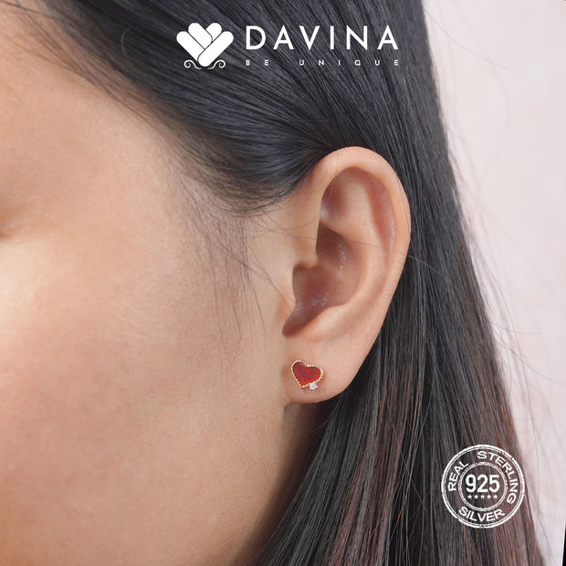 DAVINA Ladies Lovels Earrings Gold Color S925