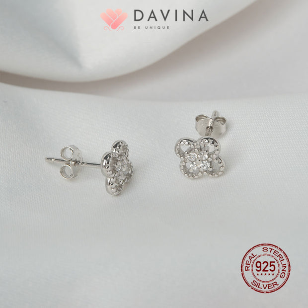 DAVINA Ladies Dianey Earrings Silver Color S925