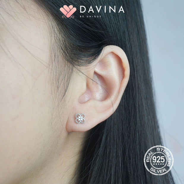 DAVINA Ladies Dianey Earrings Silver Color S925