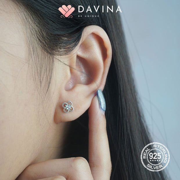 DAVINA Ladies Dianey Earrings Silver Color S925