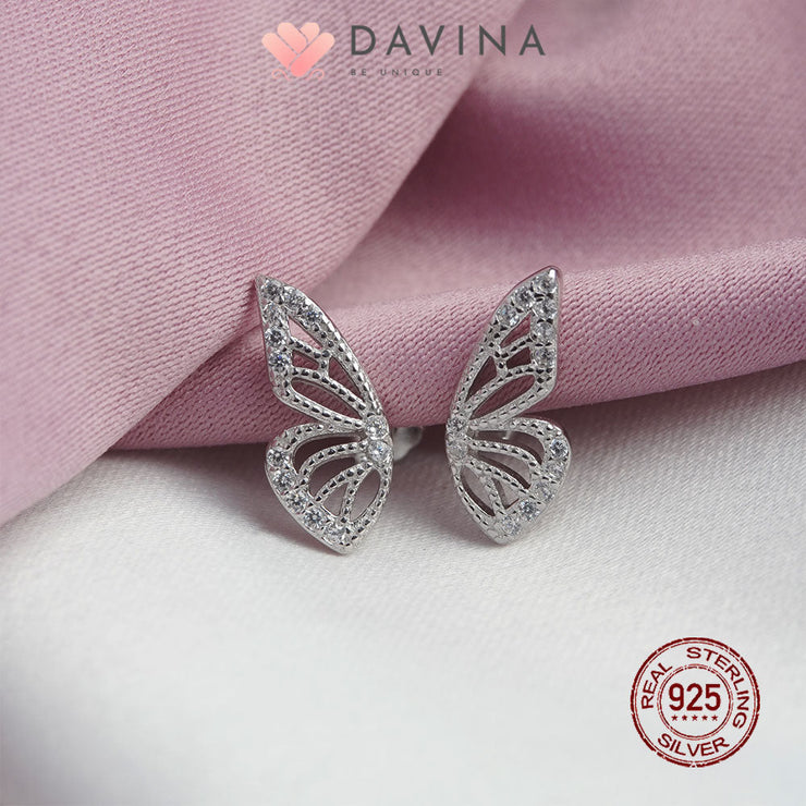 DAVINA Ladies Kyara Earrings Silver Color S925