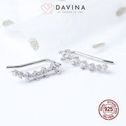 DAVINA Ladies Poppy Earrings Small Silver Color S925