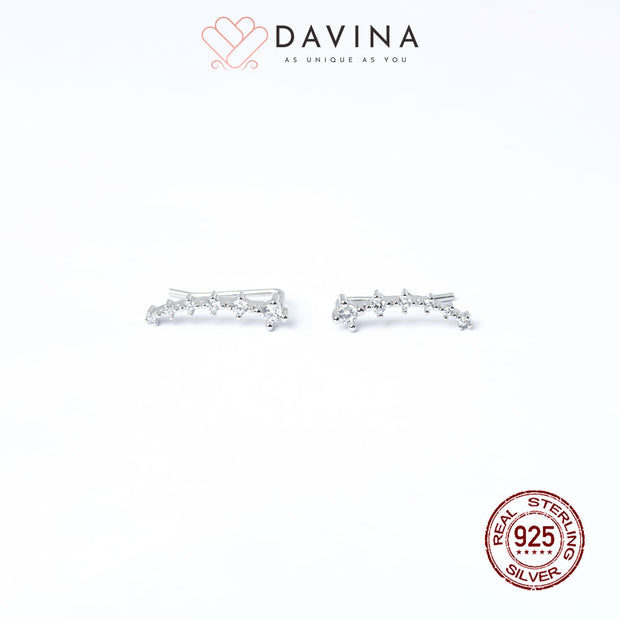 DAVINA Ladies Poppy Earrings Small Sterling Silver 925