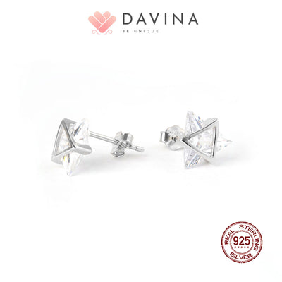 Davina Ladies Ruth Earrings Silver Color S925