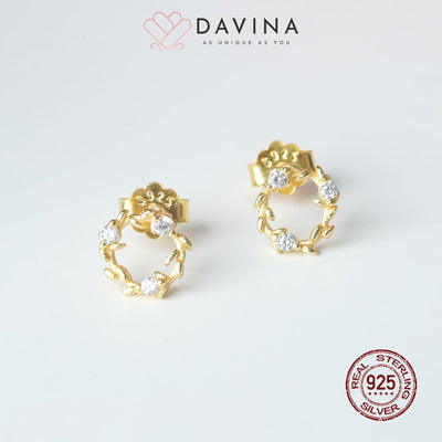 DAVINA Ladies Misca Earrings Gold Color S925