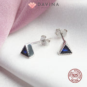 DAVINA Ladies Blackey Earrings Silver Color S925