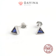 DAVINA Ladies Blackey Earrings Silver Color S925