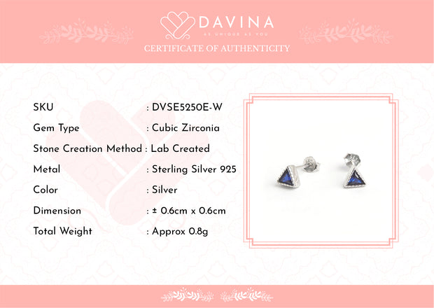 DAVINA Ladies Blackey Earrings Sterling Silver 925