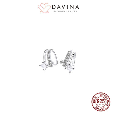 DAVINA Ladies Linda Earrings Silver Color S925