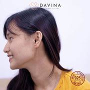 DAVINA Ladies Delilah Earrings Rose Gold Color S925