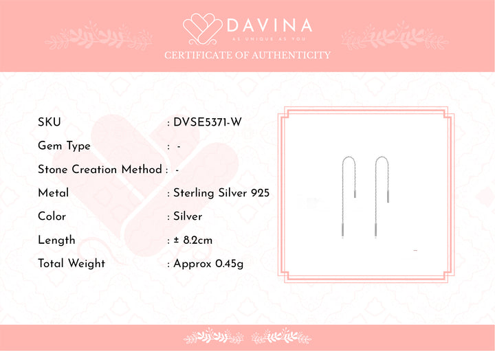 DAVINA Ladies Delilah Earrings Sterling Silver 925