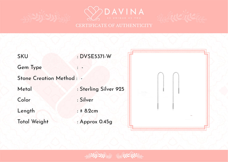 DAVINA Ladies Delilah Earrings Silver Color S925
