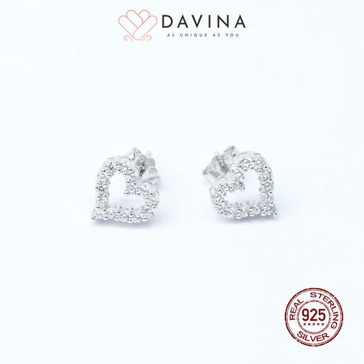 DAVINA Ladies Luvvy Earrings Silver Color S925