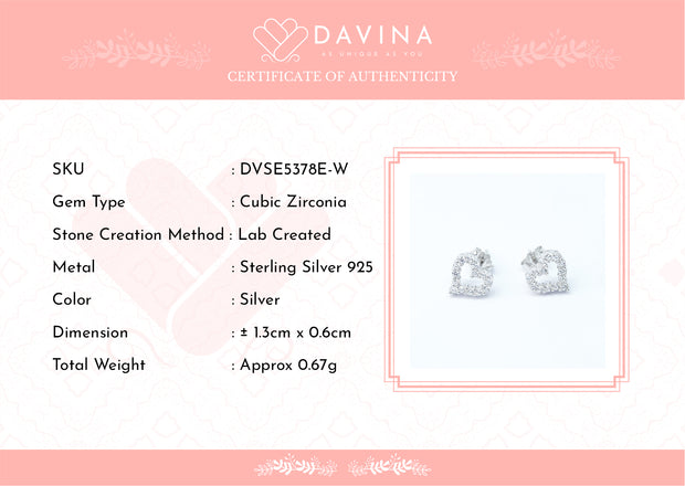 DAVINA Ladies Luvvy Earrings Sterling Silver 925