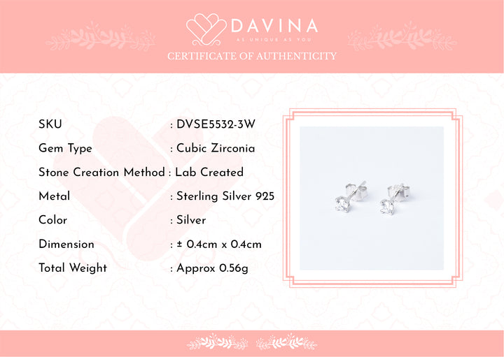 DAVINA Ladies Alana Earrings Sterling Silver 925