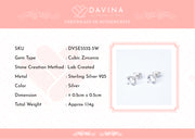 DAVINA Ladies Alana Earrings Silver Color S925