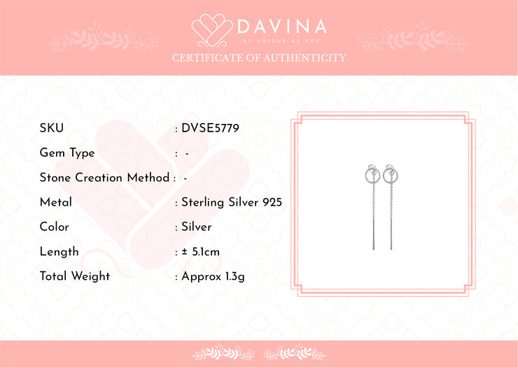 DAVINA Ladies Lola Earrings Sterling Silver 925