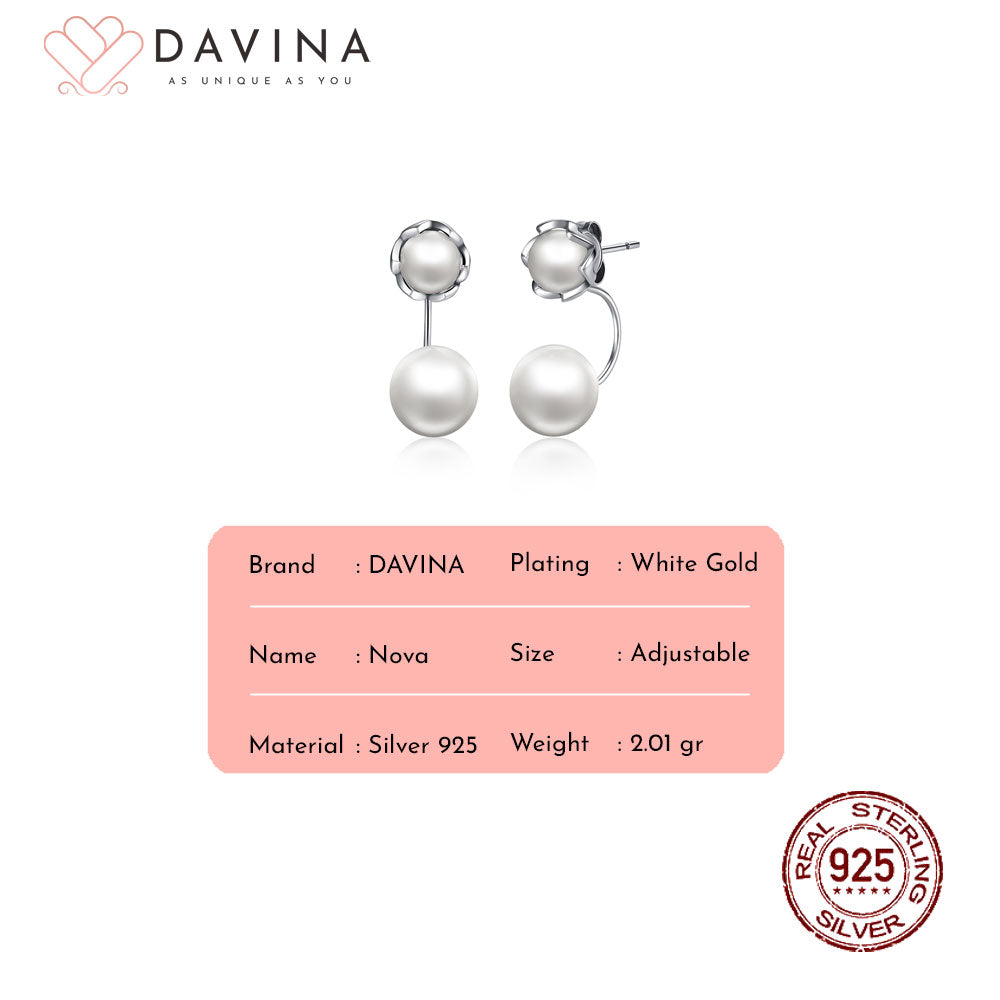DAVINA Ladies Nova Earrings Sterling Silver 925