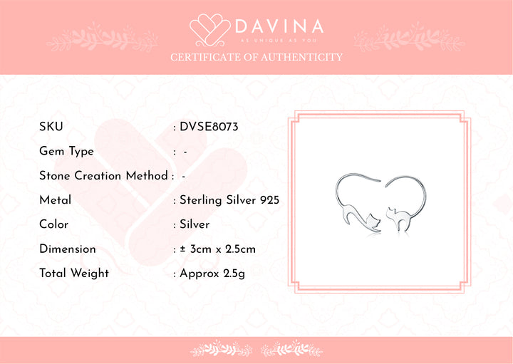 DAVINA Ladies Claire Earrings Sterling Silver 925