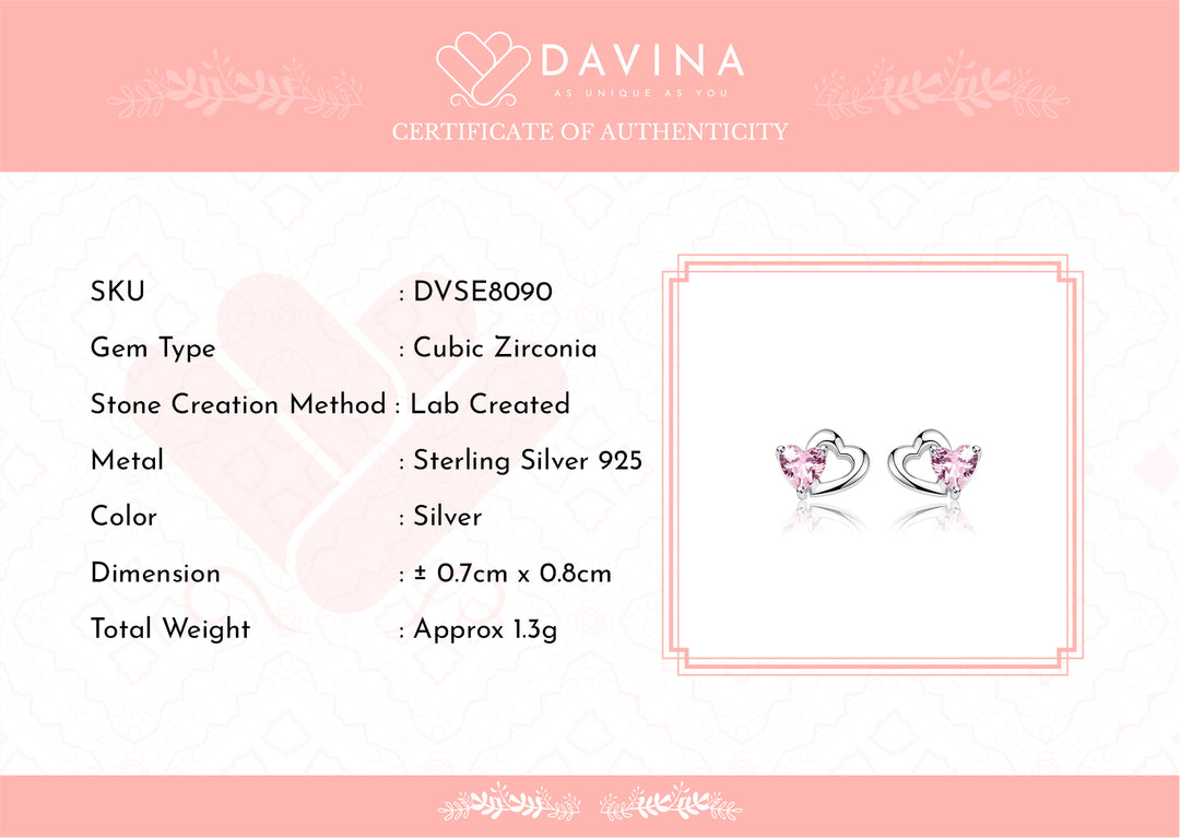 DAVINA Ladies Audrey Earrings Sterling Silver 925