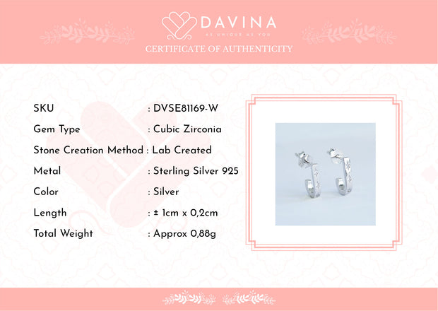 DAVINA Ladies Hikaru Earrings Sterling Silver 925