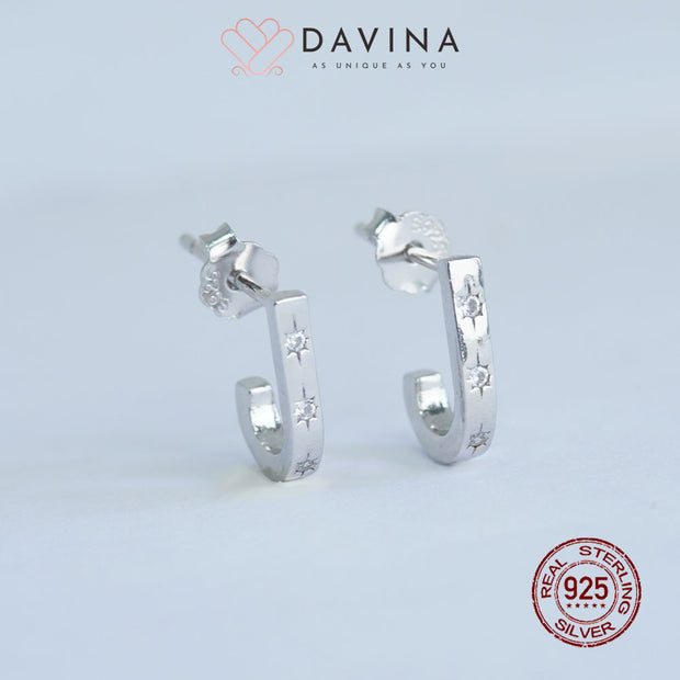 DAVINA Ladies Hikaru Earrings Sterling Silver 925