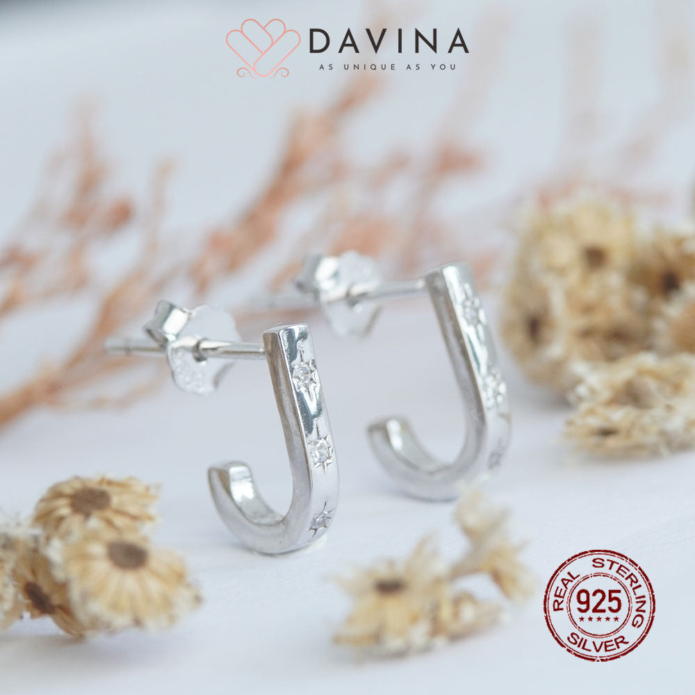 DAVINA Ladies Hikaru Earrings Sterling Silver 925