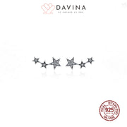 DAVINA Ladies Stars Earrings Sterling Silver 925