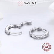 DAVINA Ladies Aurora Earrings Silver Color S925
