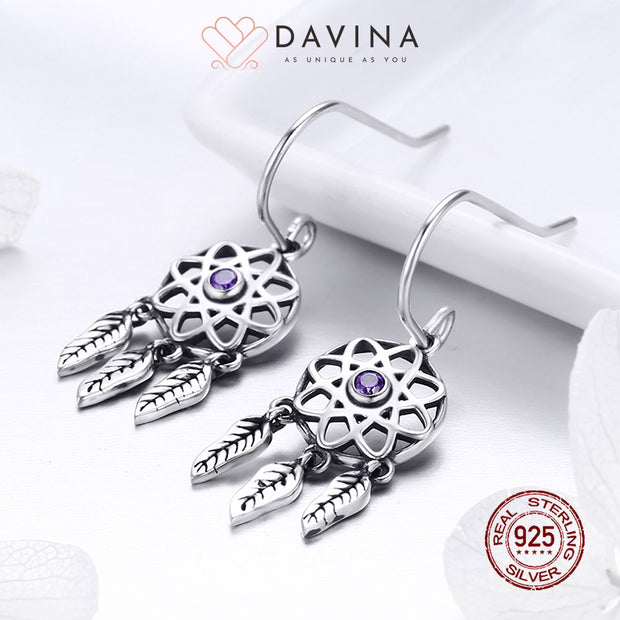 DAVINA Ladies Dream Catcher Earrings Sterling Silver 925