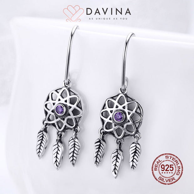 DAVINA Ladies Dream Catcher Earrings Sterling Silver 925