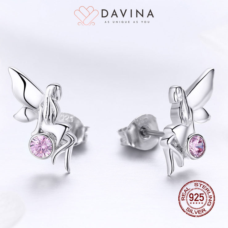 DAVINA Ladies Fairy Earrings Sterling Silver 925