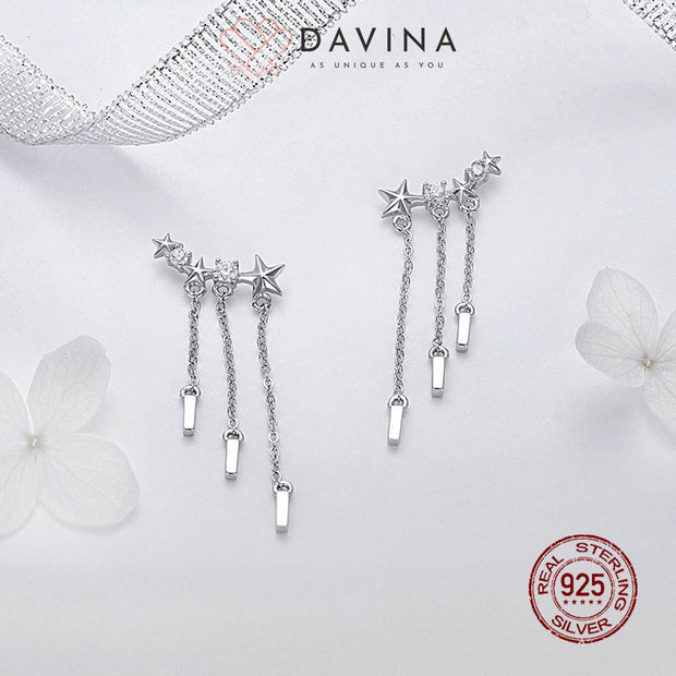 DAVINA Ladies Dara Earrings Sterling Silver 925
