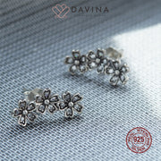 DAVINA Ladies Anemone Earrings Sterling Silver 925