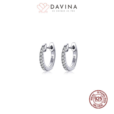 DAVINA Ladies Amoura Earrings Silver Color S925