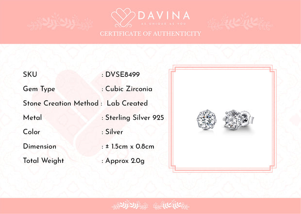 DAVINA Ladies DakotaEarrings Sterling Silver 925