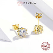 DAVINA Ladies Dakota Earrings Gold Color S925