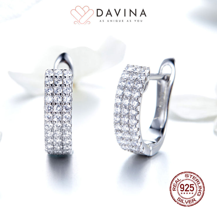 DAVINA Ladies Valeria Earrings Sterling Silver 925
