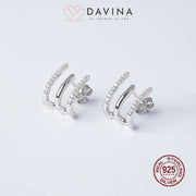 DAVINA Ladies Cherlie Earrings Silver Color S925