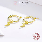 DAVINA Ladies Lata Earrings Gold Color S925