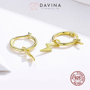 DAVINA Ladies Lata Earrings Gold Color S925