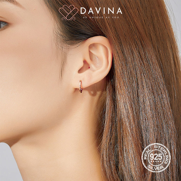 DAVINA Ladies Cassie Earrings Rose Gold Color S925