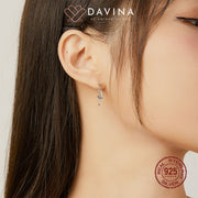 DAVINA Ladies Balerina Earrings Silver Color S925