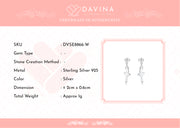 DAVINA Ladies Balerina Earrings Sterling Silver 925