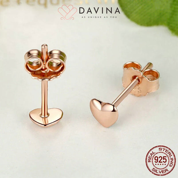 DAVINA Ladies Avery Earrings Rose Gold Color Sterling Silver 925