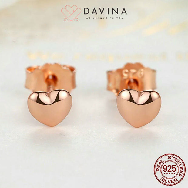 DAVINA Ladies Avery Earrings Rose Gold Color Sterling Silver 925