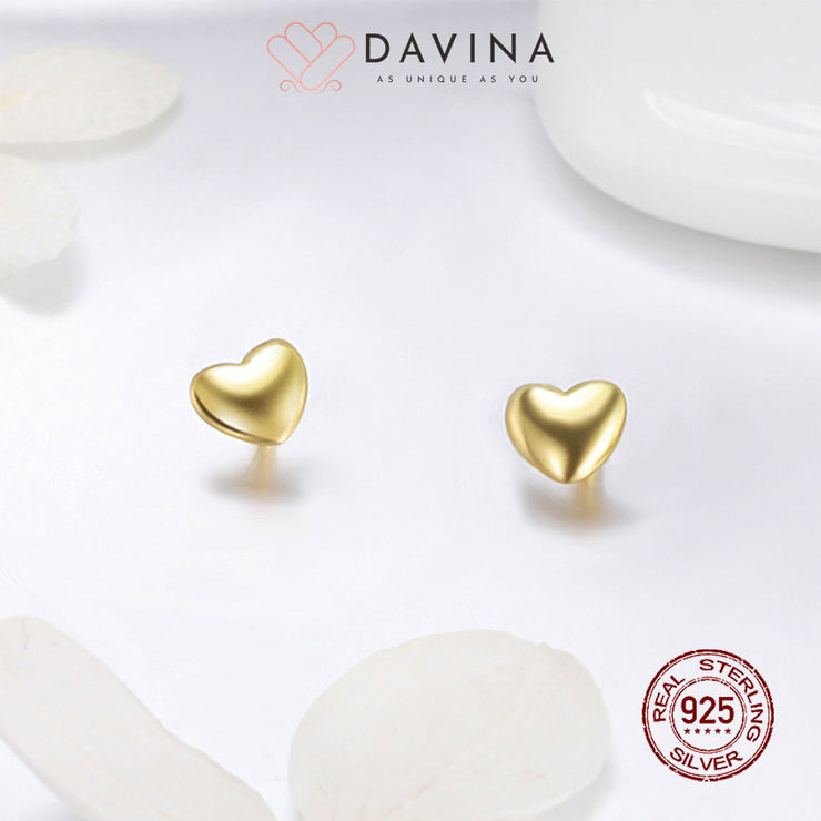 DAVINA Ladies Avery Earrings Gold Color Sterling Silver 925