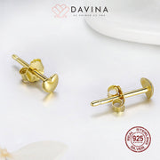 DAVINA Ladies Avery Earrings Gold Color Sterling Silver 925