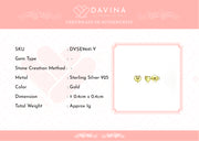 DAVINA Ladies Avery Earrings Gold Color S925