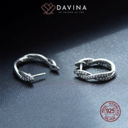 DAVINA Ladies Melitha Earrings Silver Color S925